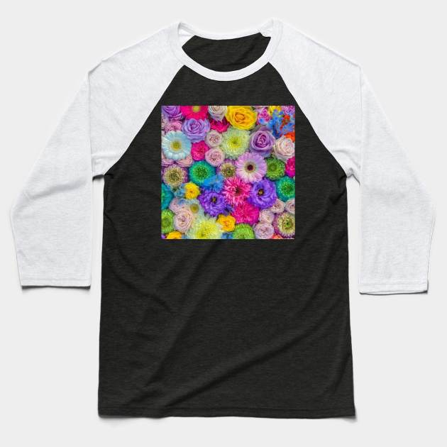 Colorful flowers Baseball T-Shirt by Itsyamini
